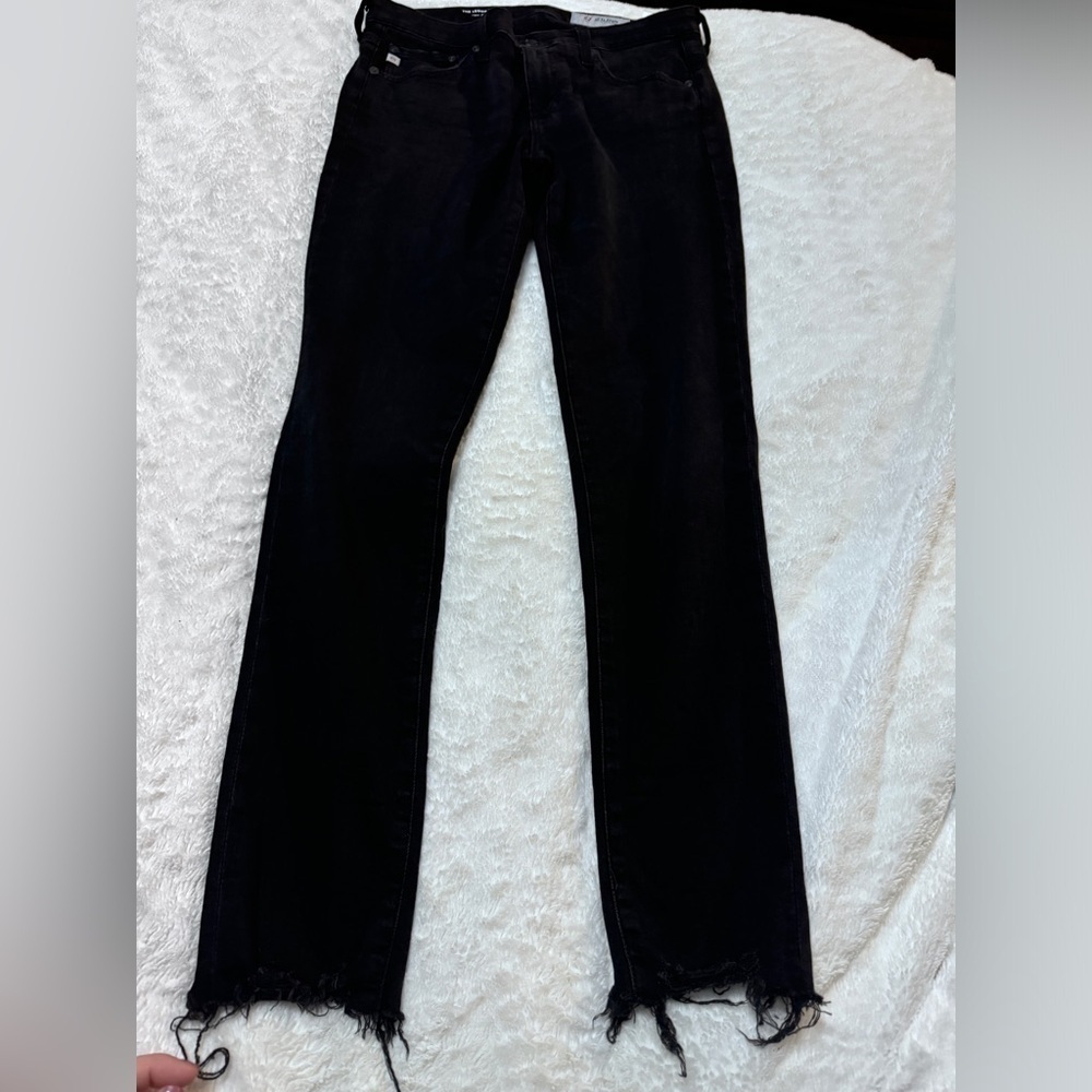 Black Distressed AG Jeans “The Legging Ankle Superskinny” size 29